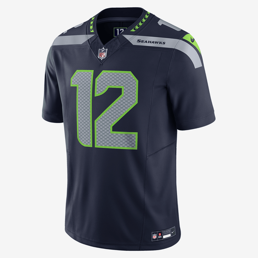 12th Fan Seattle Seahawks Men's Nike Dri-FIT NFL Limited Football Jersey - Navy